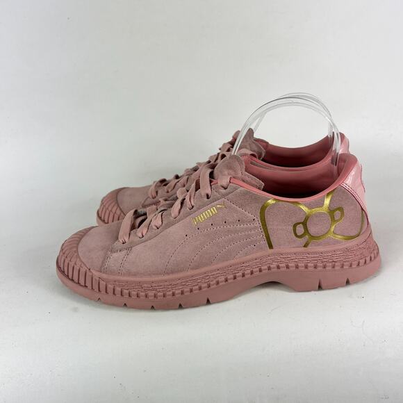 PUMA x Hello Kitty Utility Sneakers Womens 10 Pink Logo Athletic Shoes 372974-01 - Picture 5 of 12